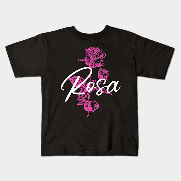 Pink rose Kids T-Shirt by Istanbul